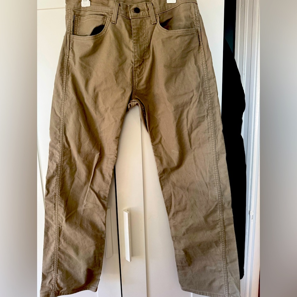 Levi’s men’s workwear jeans. 34x30. Tan.